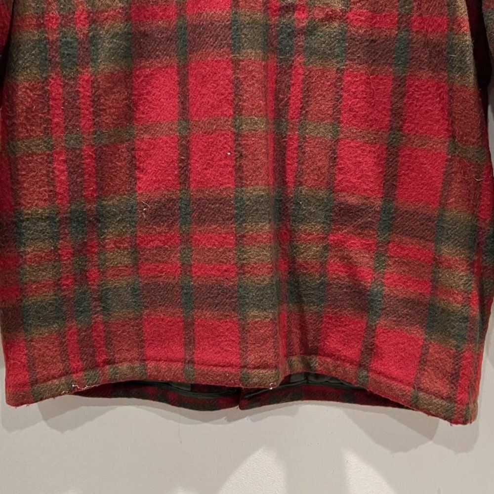 L.L BEAN PLAID ZIP VINTAGE COAT - Picture 11 of 15